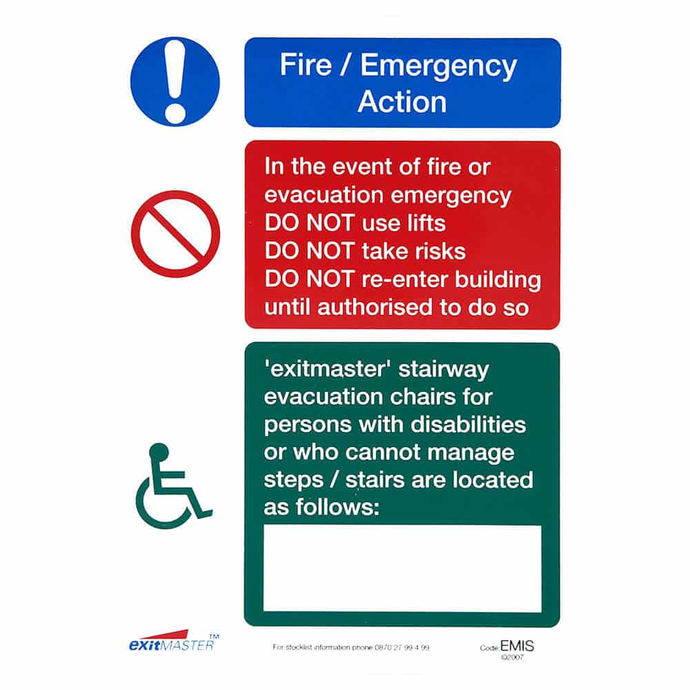 Evacuation Information Sign