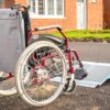 Aerolight Travel Kerb Ramp and bag with wheelchair scaled 1