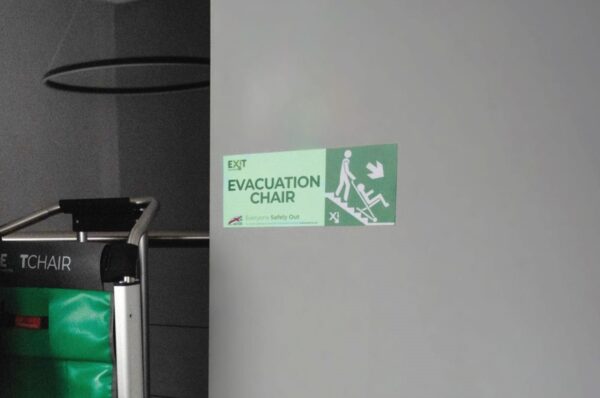 Exitmaster Evacuation Chair Wall Sign